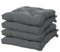 Viste tu hogar Pack 4 Stuhlkissen, 45x45x5 cm, Dreidimensionaler Effekt, Füllung aus 100% Polyester, Ideal für Esszimmer, Terrasse, Wohnzimmer, Farbe Dunkelgrau