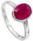 JEWELFORCE 925 Sterling Silber Rubin Lab Grown Edelstein Ring Herren Damen Steinbandring Alle Größen Ring Handgefertigter Schmuck JSR-1078AM_57 (18.1)
