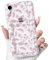 NITITOP Compatible with iPhone XR Case Clear with Card Holder Cute Flower Floral Leave Pattern for Women Girl Soft TPU Shock-absorbing Wallet Case Protective Phone Cover - Pink
