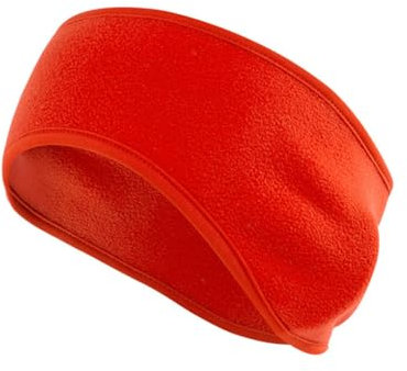 Warm Running Headband Windproof Fleece Ear Protection Elasticity Head Protector Simple Color Motorcycle Accessories for Riding Red