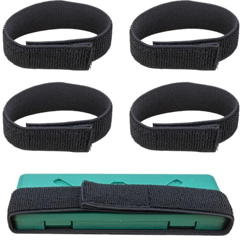 EYVRPAU 4PCS Clips de Pantalon pour Vélo, Hautement Élastiques, Bande Élastique, Pantalons de Vélo, Set de Protection de Pantalon pour Vélo, Bandes de Sangle à Velcro, Serre Pantalon Vélo