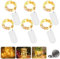 Micro LED Lichterkette Batterie, 6 Stück 2M 20LED Micro Batterie-betrieben Kupfer Drahtlichterkette Warmweiß Weihnachtsbeleuchtung für Zimmer, Innen, Weihnachten, Außen, Party, Hochzeit (6, Warmweiß)