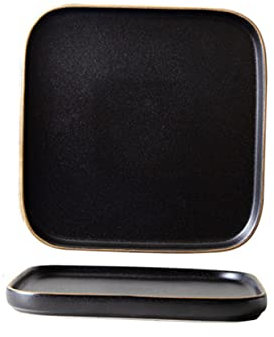 PRETYZOOM Plato Cerámico Cuadrado Ideal Para Restaurante y Eventos 6 Pulgadas Mate y Resistente