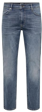 Only & Sons Herren Male Slim Fit Jeans Mittlere Taille Normal Geschnitten Onsweft Reg. Box Azg DNM Mu Otl, Special Blue Grey Denim, 29W / 30L EU