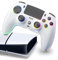 Controlador inalámbrico compatible con PS.5/Pro/Slim/PC, 7 modos LED RGB y retroalimentación háptica y batería de 1500 mAh y detección de movimiento, conector de audio de 3.5 mm (blanco y negro)