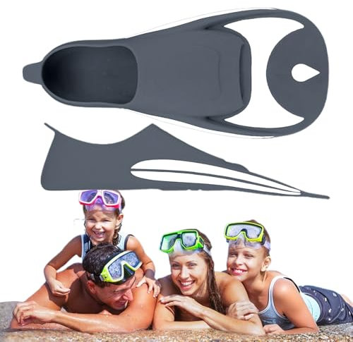 DzpKrka Aletas de Natación | Aletas Cortas | Equipo De Apnea, Juego De Snorkel Y Accesorios Deportivos para Adultos Y Niños En Playa, Piscina O Vacaciones