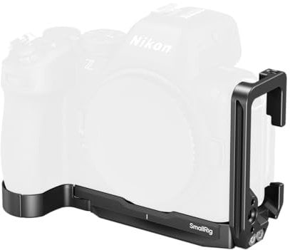 SMALLRIG L-Bracket for Nikon Z5 II, Z5, Z6, Z6II, Z7, Z7II, L-Shape Plate for Arca-Swiss, QD Interface, 1/4-20 Threaded Holes, Cold Shoe, Strap Slots - 5256