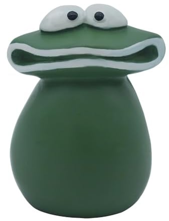 Puthernm Frog Statue Resin Big Mouth Frog Statues Waterproof Handmade, for Garden Home Decoration Funny Yards Decorations S