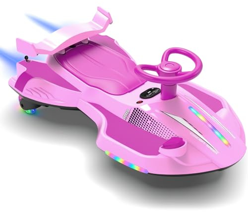 LALAHO Kinder Elektroauto, 2-in-1 Elektrisches Rutschauto 360° Lenkung
