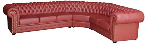 Mapo Möbel Chesterfield-L-Bordo Ledersofa Ecksofa Eckcouch