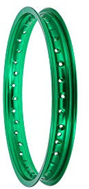 Felge 1,6 x 16 Alufelge, Grün eloxiert - für Simson S50, S51, KR51 Schwalbe, SR4
