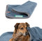Doctor Bark | kuschelige Hundedecke waschbar bis 95°C, hygienische, weiche Fleecedecke für Sofa und Hundebett, Flauschige Haustierdecke - Made in Germany (L - 120x90 cm/Blaugrau)