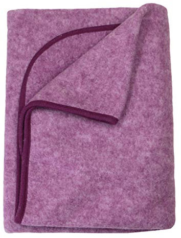 Cosilana Baby Decke Wollfleece Weinrot-Melange 139