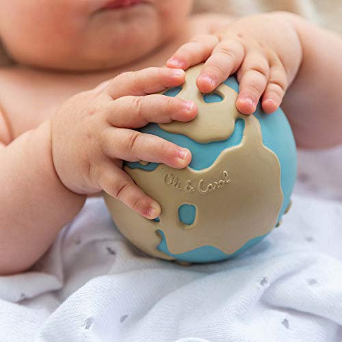 Oli & Carol - Earthy The World Ball Badespielzeug aus Naturkautschuk, 11 cm