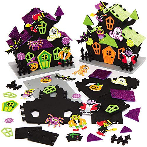 Baker Ross AX257 Kit Casa Stregata Di Halloween - Confezione Da 2, Decorazioni Di Halloween, Arti E Mestieri, Regali, Attività Per Feste E Altro