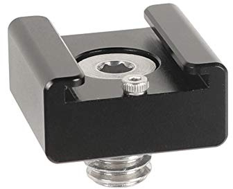 CAMVATE 3/8-16 Cold Shoe Mount Adapter Compatible for ARRI-Locating Pin