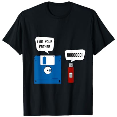 Disquette clé USB Je suis Votre père Ordinateur rétro drôle T-Shirt