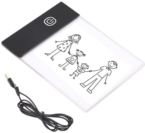 A6 Tablette Lumineuse kit Croquis, lampe peinture Très mince Luminosit?réglable Aides au dessin de bandes dessinées, protection des yeuxoutils de dessin