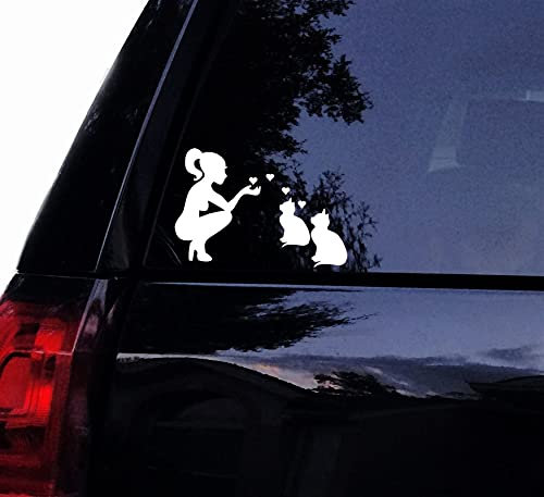TYUTYU Car Decal Cat Vinyl, Laptop-Aufkleber, Autofenster Wandaufkleber (Color Name : Black)