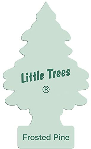 Little Trees Air Freshener Tree MTR0088B Frosted Pine Fragrance For Car Home Boat Caravan - 24 Pack, Green