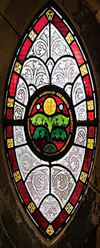 A.Monamour Türtapete Selbstklebend Türfolie Türposter 3D Dekoratives Buntglasfenster In Einer Mittelalterlichen Kirche Vinyl Folie Türdeko Tapete Wandbild Türaufkleber Türtattoo 95 x 215 cm