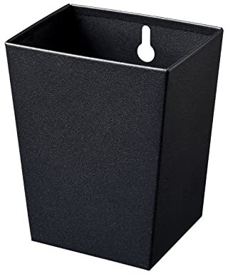 Jumiok Black Narrow Wall Mount Stainless Steel Beer Bottle Cap Catcher Bucket with Vertical Hanging Holes