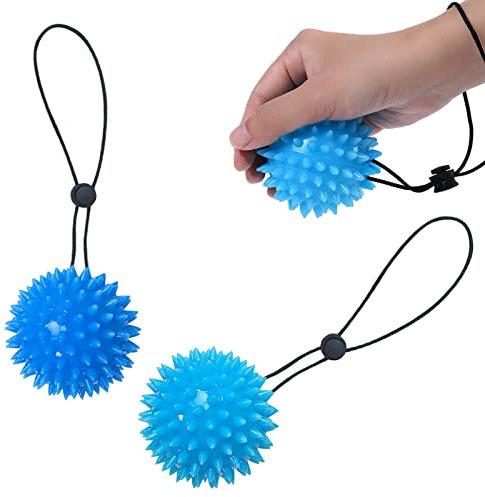 Hand-Therapie-Bälle Fingertrainer Antistressball Griffbälle Knetball Hand Therapie Übungsbälle Stressballs Silikon Handtrainer für Griffkrafttraining und Handmassage, Schmerzlinderung, 2 Stück