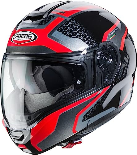 Caberg Levo Sonar Klapphelm (Black/Red,XXL (63/64))
