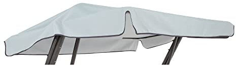 PATIO Sonnendach für Hollywoodschaukel Joker 214 x 122 cm Hollywoodschaukel Ersatzdach Dachbezug Dachplane für Gartenschaukel aus Polyester grau