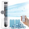 Klarstein Skyscraper Frost - Enfriador de aire en torre, Caudal aire 300 m³/h, Potencia 45 W, Depósito 7 L, 3 velocidades, 3 modos funcionamiento, Temporizador, Oscilación, Panel de control, Blanco