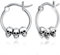 Totenkopf Ohrringe 925 Sterling Silber Gothic Skelett Creolen Ohrringe Totenkopf Schmuck Halloween Geschenke für Frauen Mädchen Kinder