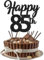 Tortenaufsatz Happy 85 mit glitzernder Zahl 85, zum 85. Geburtstag, als Kuchendekoration für Prost bis 85 Jahre, 85. Geburtstag, Hochzeit, Jahrestag, Partyzubehör, 3 Stück