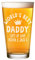 Personalised Pint Glass Shaker World's Best Daddy Grandad Crown Any Name Craft Beer Cider Custom Birthday Dad Grandad Father's Day