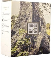 TERRE del BORGO - Olio Extravergine di Oliva DOP Italiano Pugliese 5 Litri Estratto a Freddo, blend di olive 100% italiane Ogliarola, Leccino, Coratina e Peranzana, fruttato medio