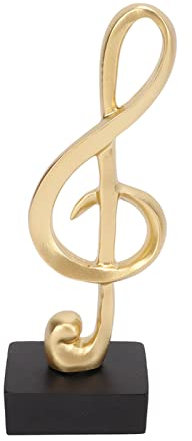 Jenngaoo Musiknoten Statue, Musikalische Note Skulptur Statue Musik Dekor Harz Skulptur Musik Geschenk Wohnzimmer Klavier Schlafzimmer Desktop Dekor, 15,5 x 5,2 x 4,8 cm