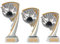 Druckspezialist Bowling Pokal Pokalset CROZON Kegeln Trophäe mit Gravur (Set je 1x S, M und L)