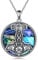 YAFEINI Viking Thor Hammer Mjolnir Necklace 925 Sterling Silver Viking Compass Wolf Amulet Nordic Jewellery Gifts for Men Women
