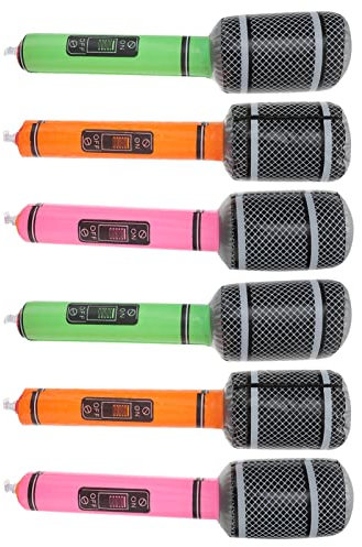 Abaodam 6st Mikrofonparty Bevorzugt Kinder Aufblasbare Mikrofone Für Partys Explosionsmikrofon Für Kinder Aufblasbares Mikrofon Für Tiys Erwachsener Mikrofon Sprengen Prinzessin Geschenk