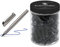 Schneider 186221 Ceod Shiny Tintenroller, Graphite & 6801 Tintenpatronen (Standard Patronen für Füller, nicht löschbar) schwarz, 100 Stück, 100 Stück (1er Pack)