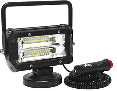 Willpower 5 Zoll 72 W LED-Arbeitslichtleiste mit Magnetfuß, Zigarettenanzünder betrieben, tragbare Off-Road-Fahrlichter, Flutlicht, Nebelscheinwerfer für LKW, 4 x 4, Auto, Anhänger, Traktor,