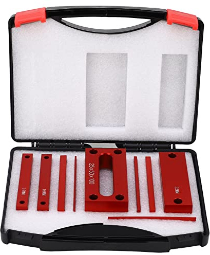 Height Gauge Blocks, 9PCS Aluminum Alloy Setup Bars Table Saw Accessories, Metric Gauge Laser Etching Scale Setup Blocks For Woodworking, ±0.001in Accuracy