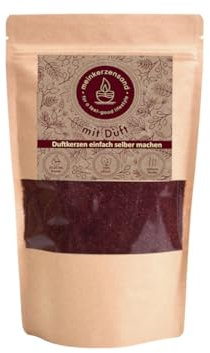 Aromatischer Kerzensand mit Duft 400g inkl. 3 Dochte Aromasand Duftgranulat aus Wachs Raumduft (Black Berry)