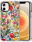 MOSNOVO Case for iPhone 12 Mini, [Buffertech 6.6ft Military-Grade Drop Protection] [Anti Peel Off Tech] Clear TPU Bumper Phone Case Cover Design - In The Garden