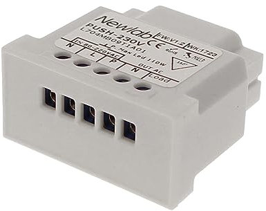 NEWLAB PUSH-230V, Led Dimmer Taglio di Fase, Ingresso Push Pulsante N.O., 110V 220V Max 230W, Made In Italy