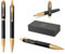 PARKER IM Premium Tintenroller und Kugelschreiber mit Gravur | Premium Stift | Geschenkbox | personalisiertes Geschenk | Jahrestag | Geburtstag (Black/Gold G.C.)