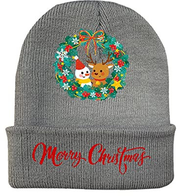 Lustige Weihnachtsmütze Erwachsene Weihnachten für Party Christmas Nikolausmütze Wichtelmütze Strick Rentier Santa Ugly Weihnachtsmützen Weihnachtsmann Mütze Unisex Plüsch Christmas Decorations