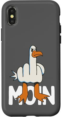 Hamburger Möwe Moin Mittelfinger Lustiges Hamburg Hülle für iPhone X/XS