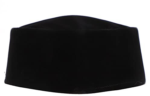 JEOZBM 59 cm Großer Muslimischer Gebetshut, Muslimischer Kufi-Hut für Herren, Islamischer Gebetshut Aus Goldenem Samtmaterial, Herren-Kopfbedeckung für Religiöse Zeremonien