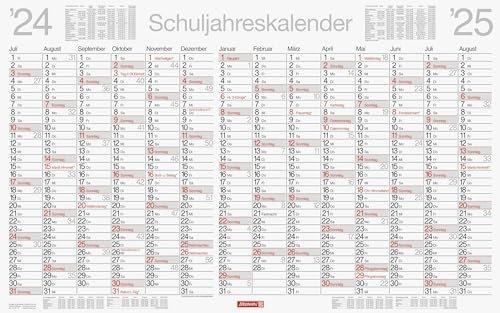 BRUNNEN Schuljahreskalender 2024/2025 abwischbar | 750×470 mm