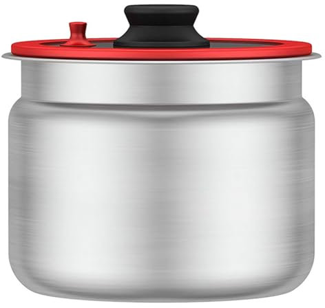 Sions Tarros De Almacenamiento De Granos De Acero Inoxidable, Recipientes Para Alimentos Con Tapas De Sellado Transparentes, Tarros De Almacenamiento Para Encimera De Cocina,5l